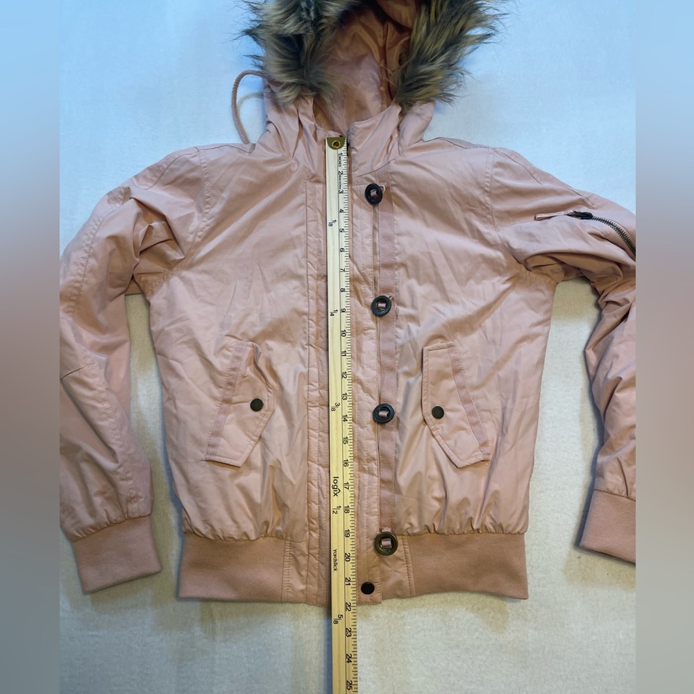 Sam Edelman Faux Fur Hooded Jacket – Misty Rose – Size Small – NWT - Picture 7 of 9